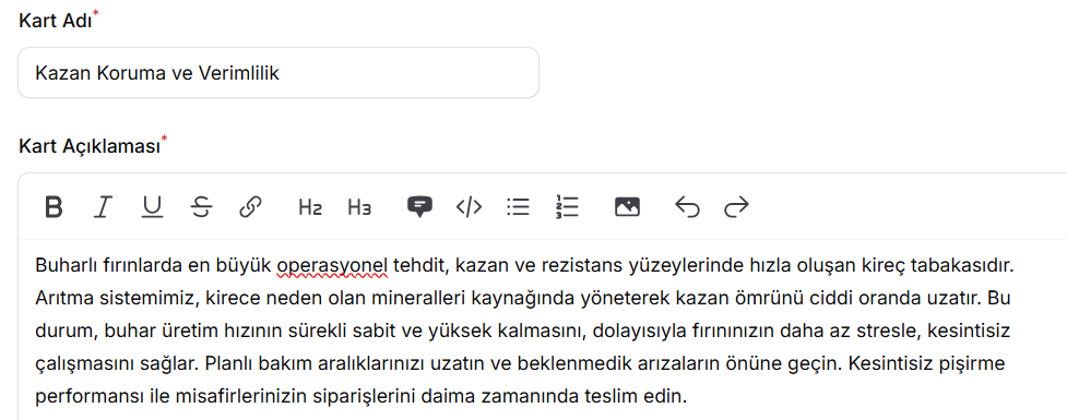 Kazan Koruma ve Verimlilik