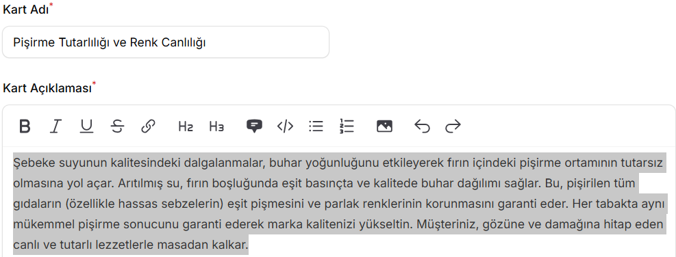 Pişirme Tutarlılığı ve Renk Canlılığı