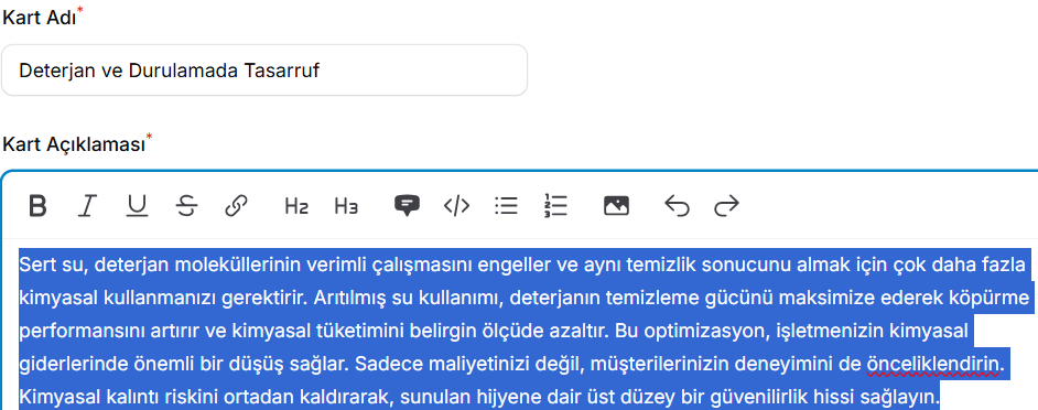 Deterjan ve Durulamada Tasarruf
