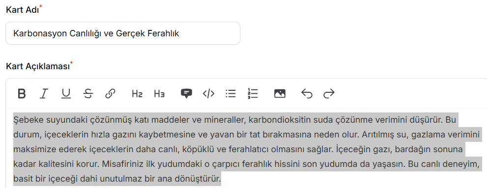 Karbonasyon Canlılığı ve Gerçek Ferahlık