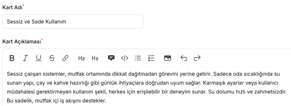 Sessiz ve Sade Kullanım