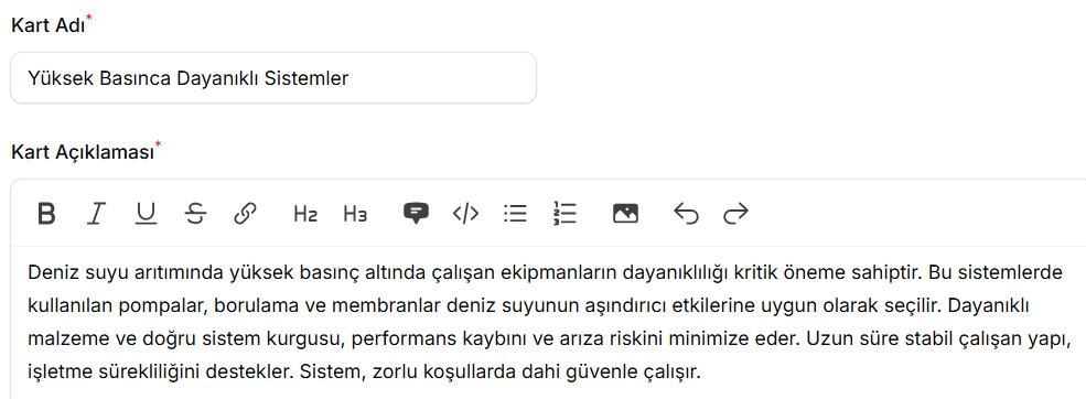 Yüksek Basınca Dayanıklı Sistemler