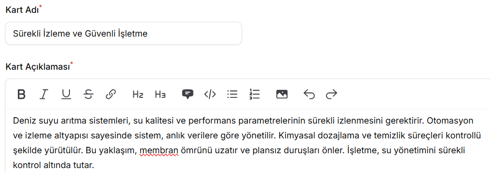 Sürekli İzleme ve Güvenli İşletme