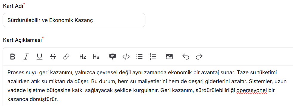 Sürdürülebilir ve Ekonomik Kazanç