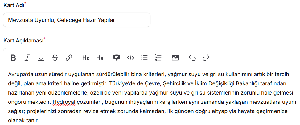 Mevzuata Uyumlu, Geleceğe Hazır Yapılar