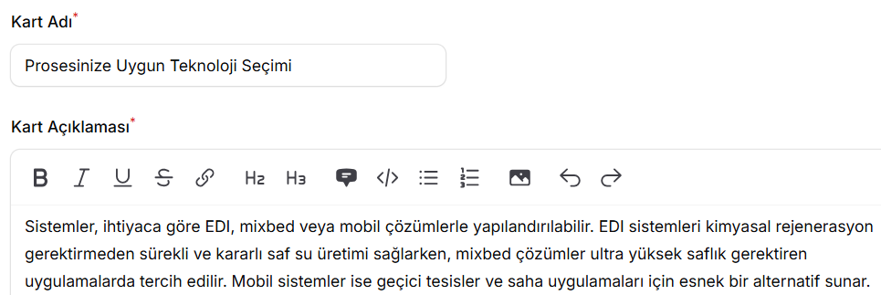 Prosesinize Uygun Teknoloji Seçimi