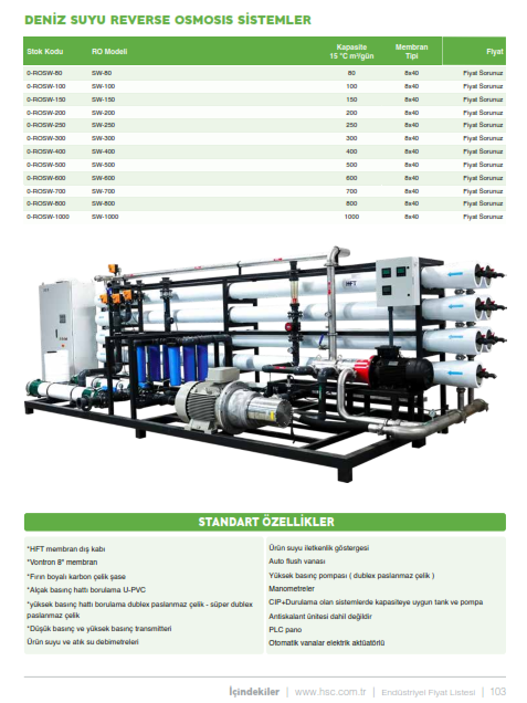 Deniz Suyu Ters Ozmoz